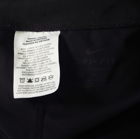 Nike Air Swoosh Leggings W/ Pocket Tights Black Zipper back pocket Size Medium - Picture 11 of 11